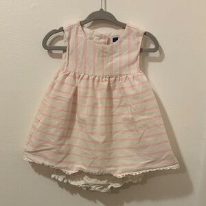 Striped Pink and White Baby Dress